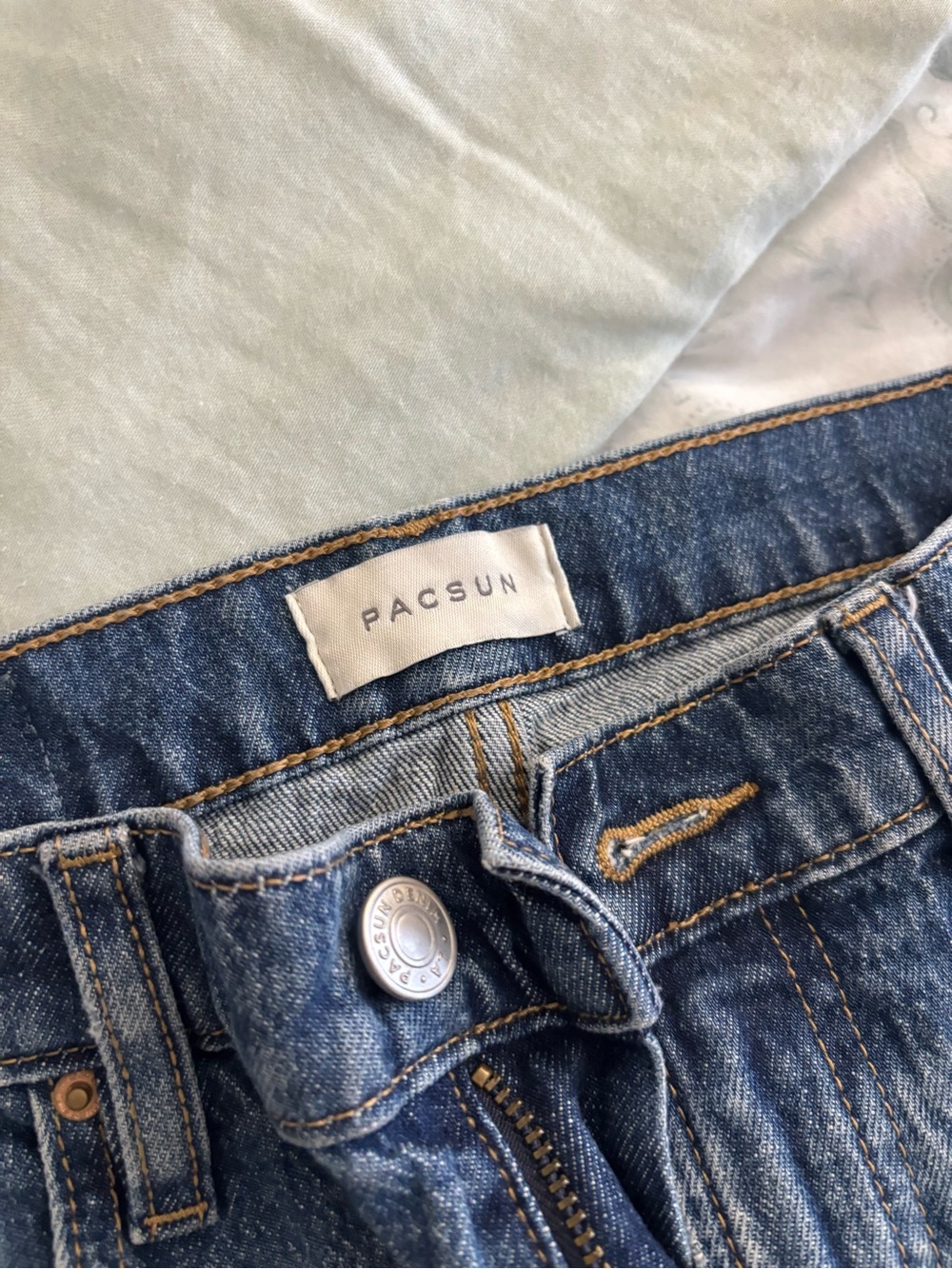PacSun Medium Blue Denim Jeans with Contrast Stitching